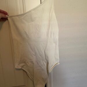 One-Shoulder Cream Bodysuit